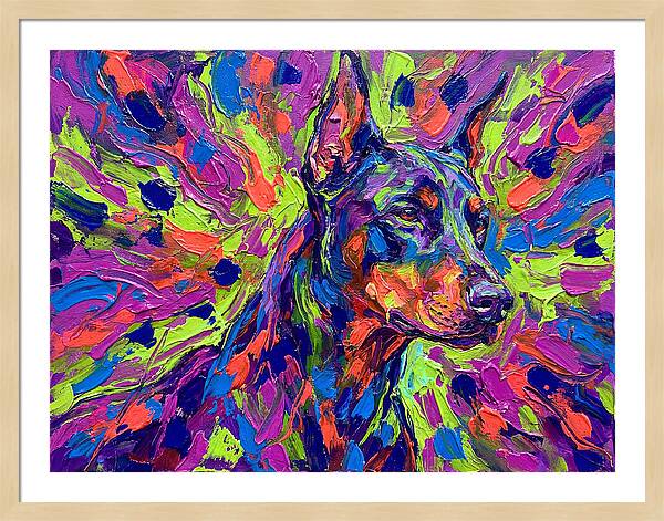 Vibrant Doberman Portrait