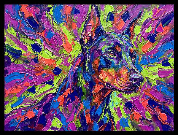 Vibrant Doberman Portrait