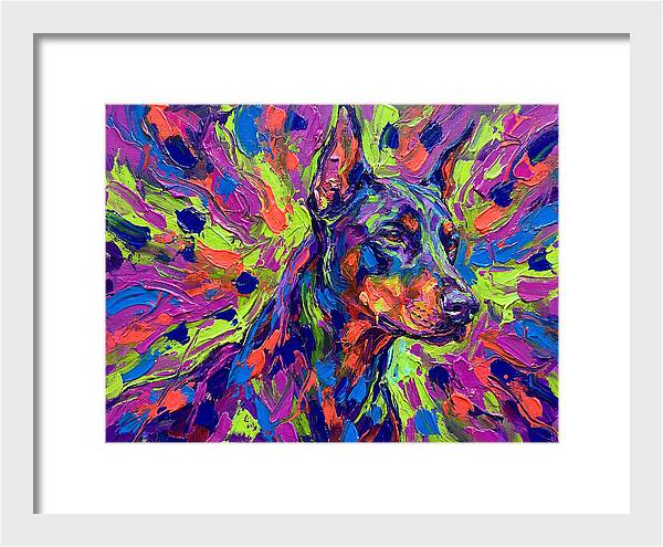 Vibrant Doberman Portrait