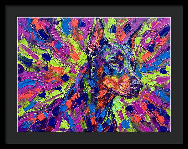 Vibrant Doberman Portrait