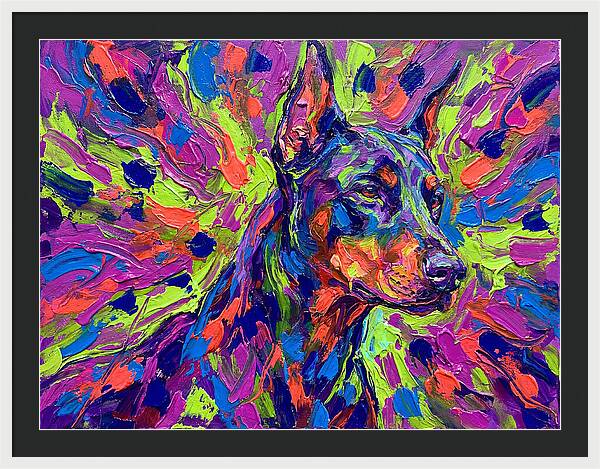 Vibrant Doberman Portrait