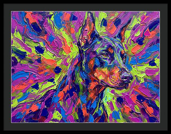 Vibrant Doberman Portrait