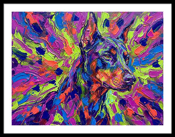 Vibrant Doberman Portrait