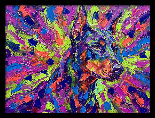 Vibrant Doberman Portrait
