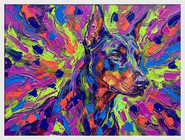 Vibrant Doberman Portrait