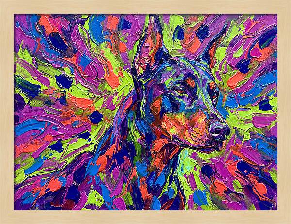 Vibrant Doberman Portrait