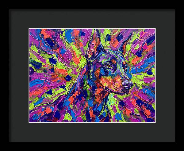 Vibrant Doberman Portrait