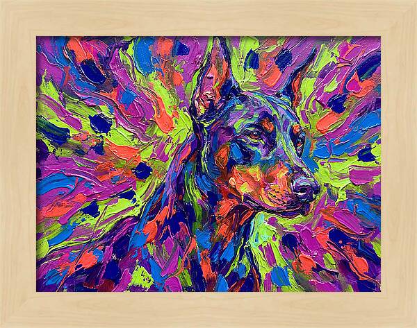 Vibrant Doberman Portrait