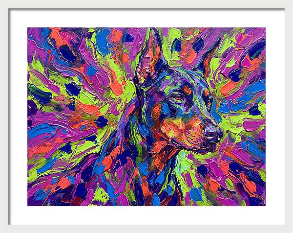 Vibrant Doberman Portrait