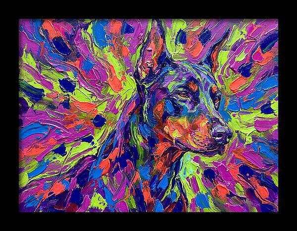 Vibrant Doberman Portrait