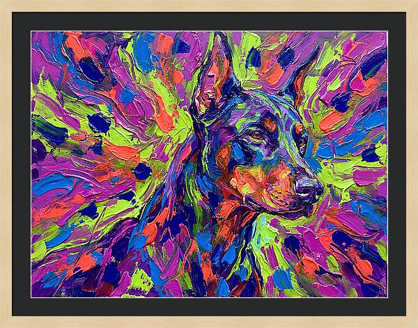 Vibrant Doberman Portrait