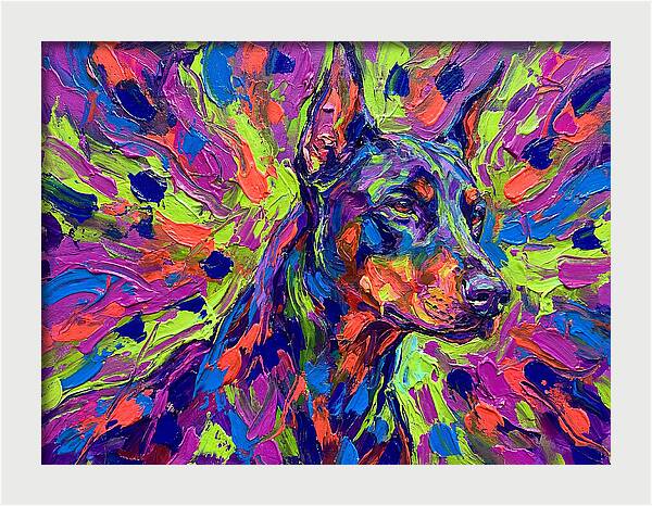 Vibrant Doberman Portrait
