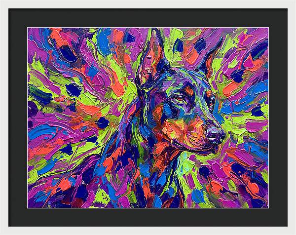 Vibrant Doberman Portrait