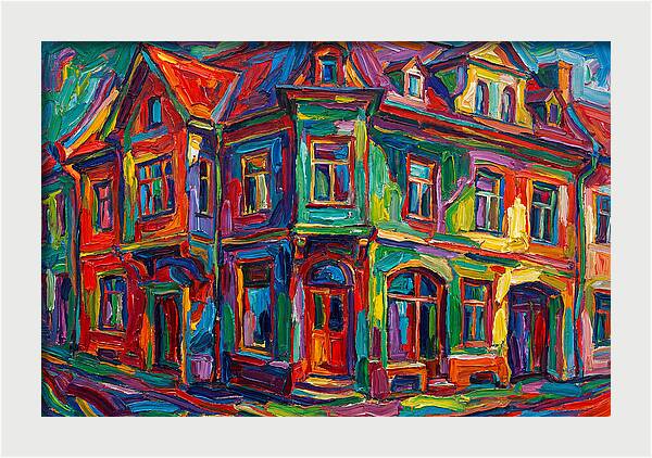 Vibrant Expressionist Building