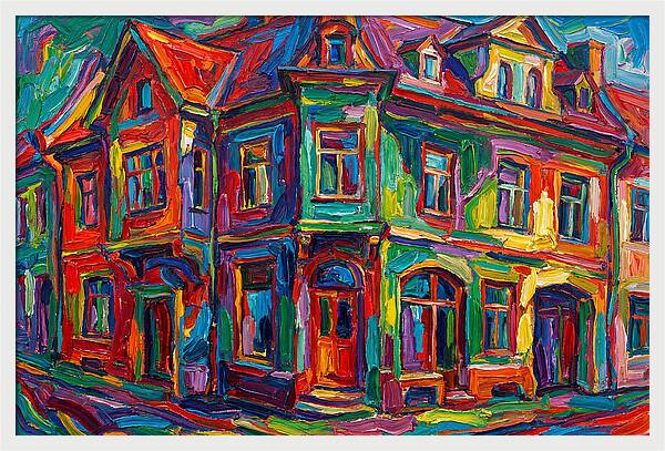Vibrant Expressionist Building