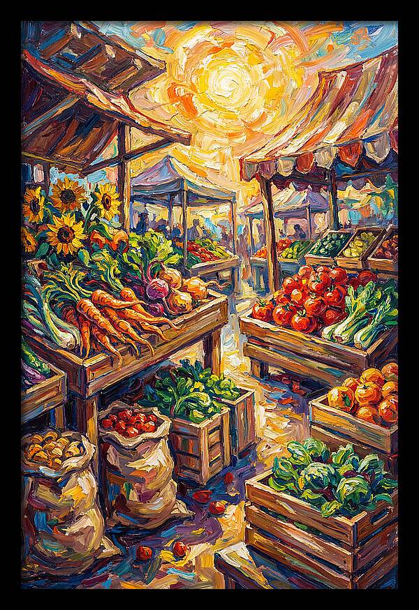 Vibrant Farmers Market Scene