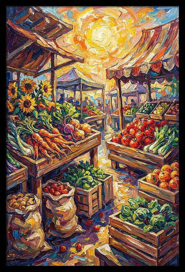 Vibrant Farmers Market Scene