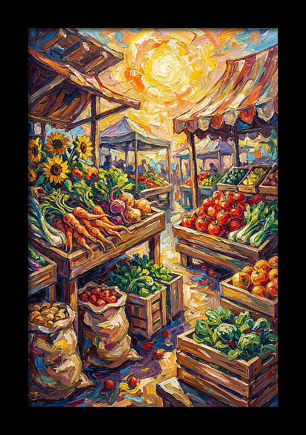 Vibrant Farmers Market Scene