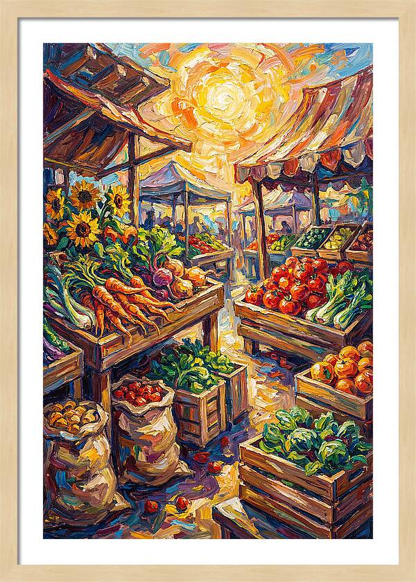 Vibrant Farmers Market Scene