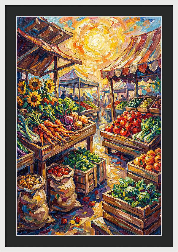 Vibrant Farmers Market Scene