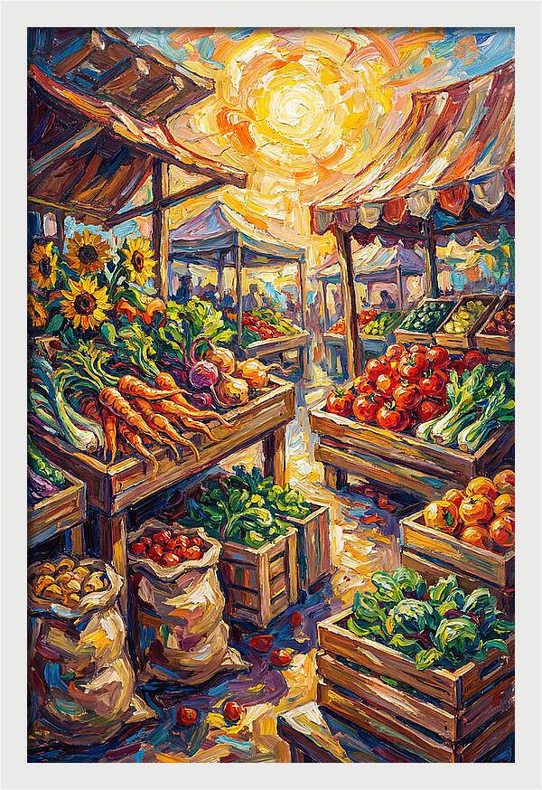 Vibrant Farmers Market Scene