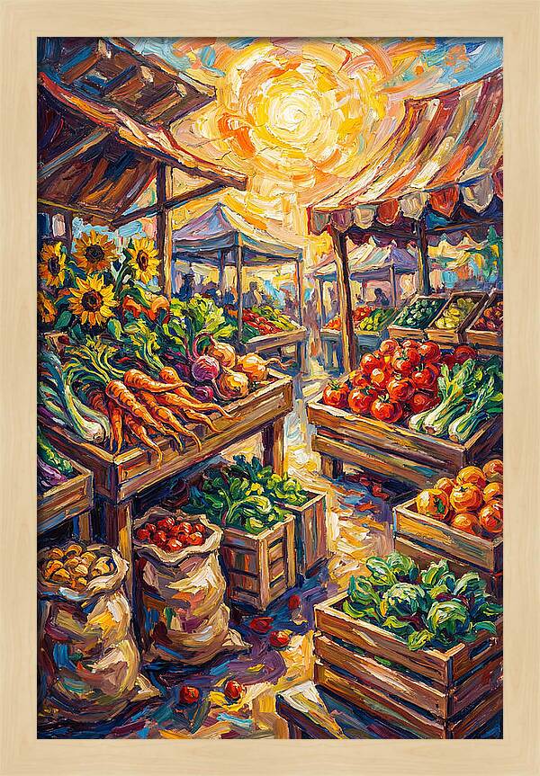 Vibrant Farmers Market Scene