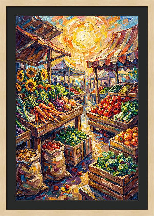 Vibrant Farmers Market Scene