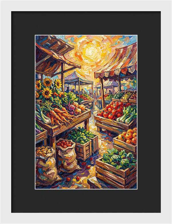 Vibrant Farmers Market Scene
