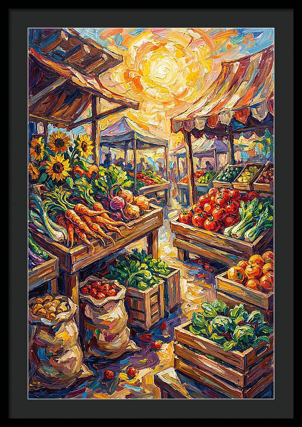 Vibrant Farmers Market Scene