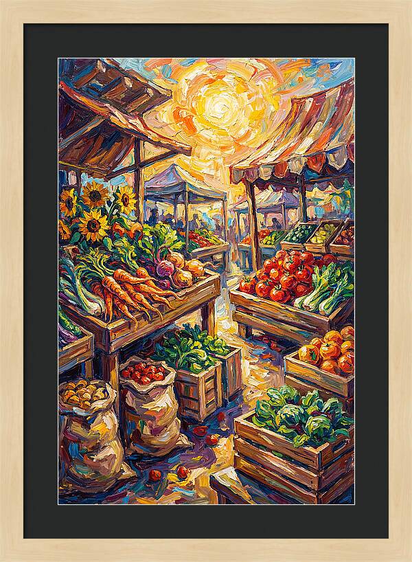 Vibrant Farmers Market Scene