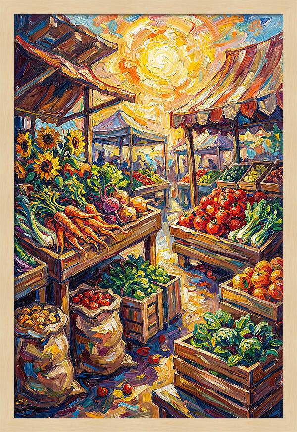 Vibrant Farmers Market Scene