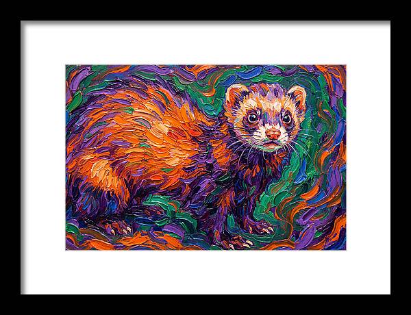 Vibrant Ferret Portrait