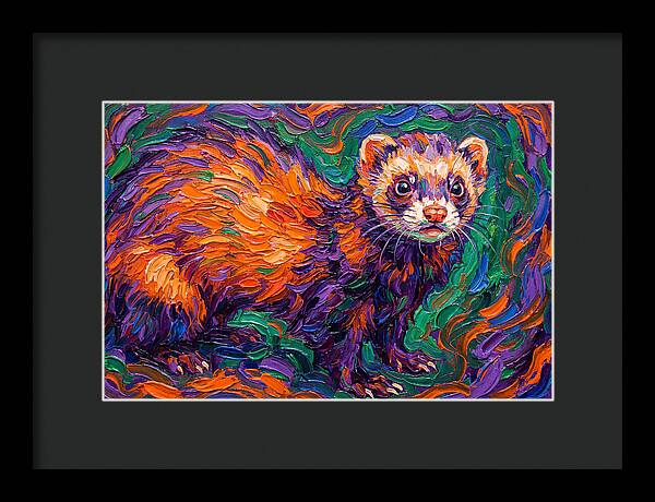 Vibrant Ferret Portrait