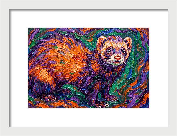 Vibrant Ferret Portrait