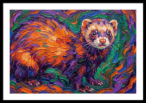 Vibrant Ferret Portrait