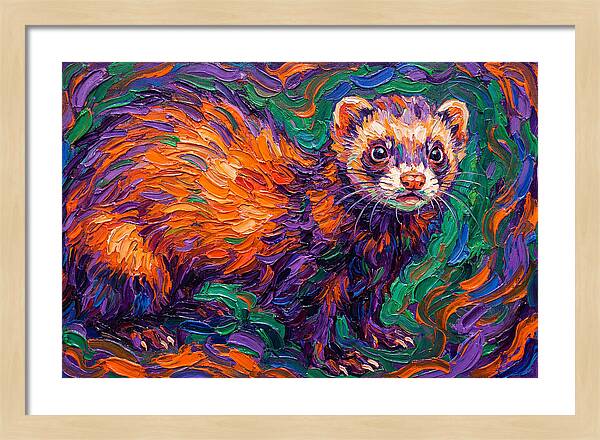 Vibrant Ferret Portrait