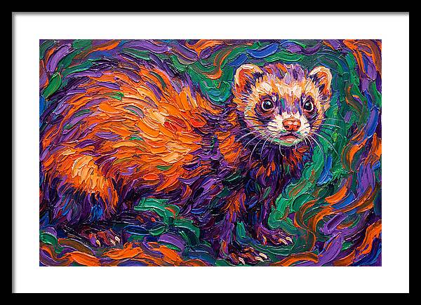 Vibrant Ferret Portrait