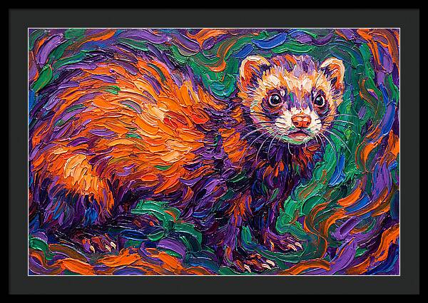 Vibrant Ferret Portrait