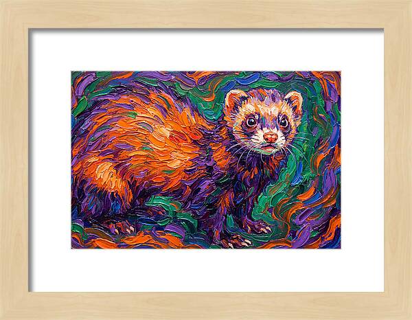 Vibrant Ferret Portrait
