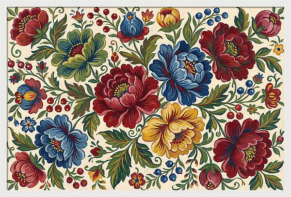 Vibrant Floral Folk