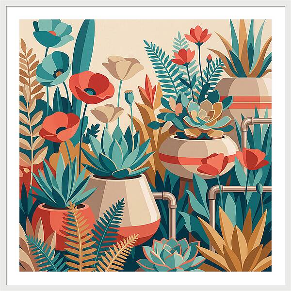 Vibrant Floral Garden Scene