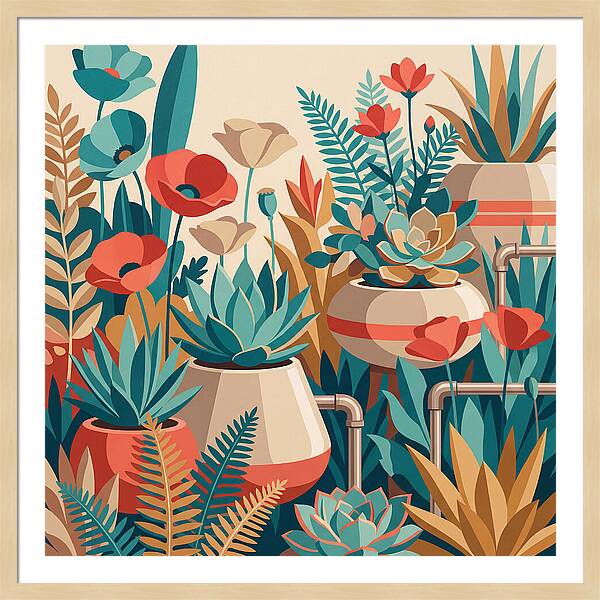 Vibrant Floral Garden Scene