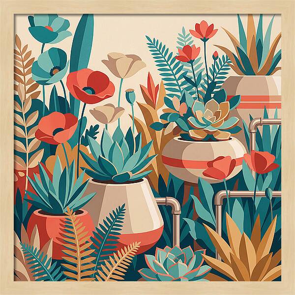 Vibrant Floral Garden Scene