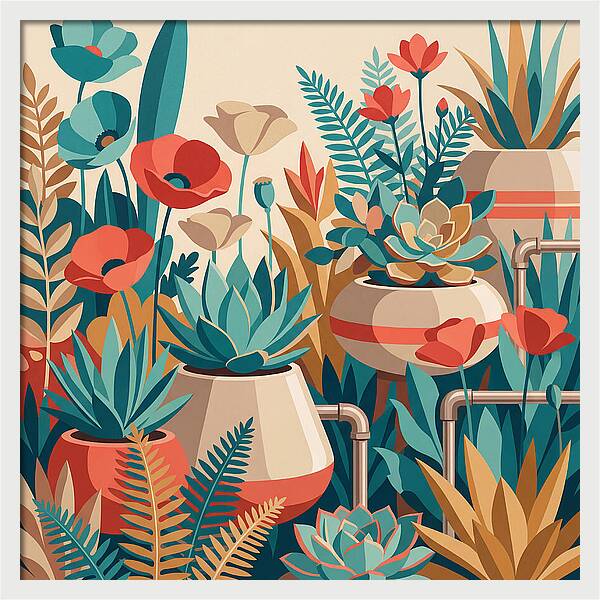 Vibrant Floral Garden Scene