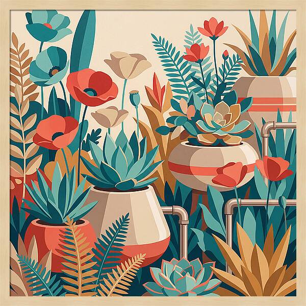 Vibrant Floral Garden Scene