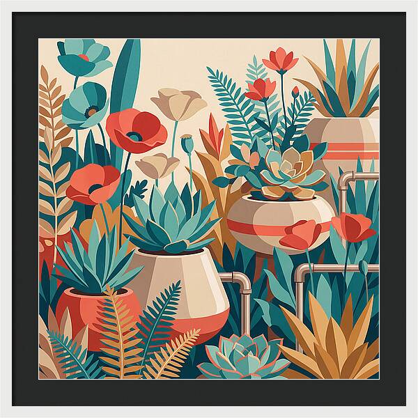 Vibrant Floral Garden Scene