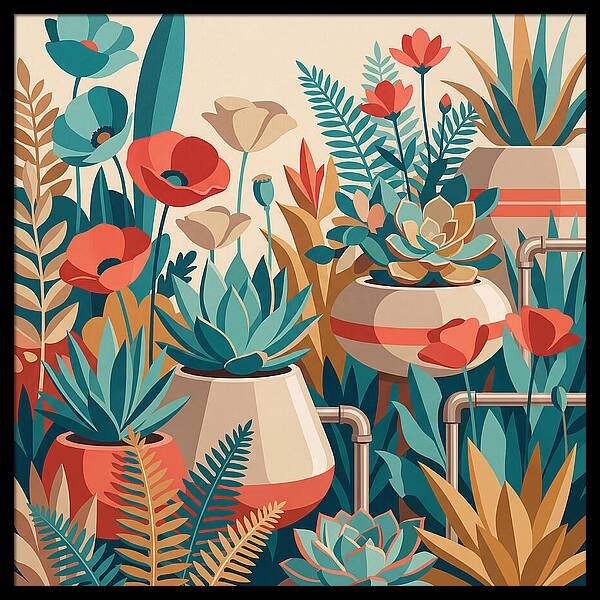 Vibrant Floral Garden Scene