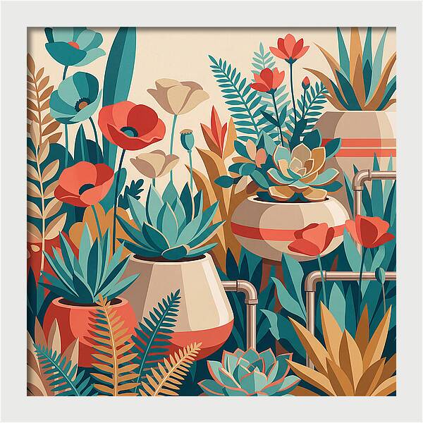 Vibrant Floral Garden Scene