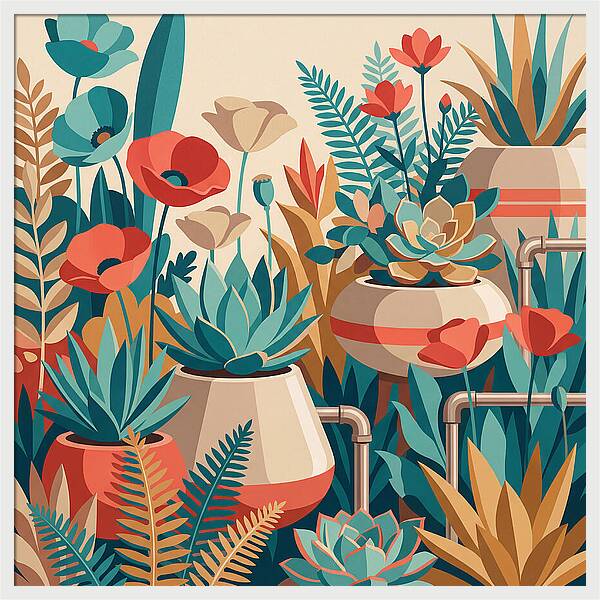 Vibrant Floral Garden Scene