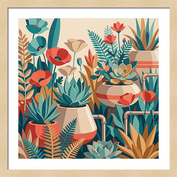 Vibrant Floral Garden Scene
